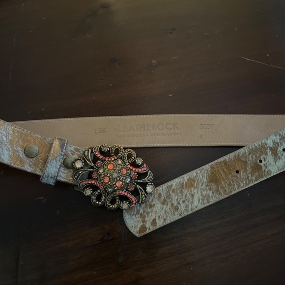 Leather rock belt - Picture 2 of 3